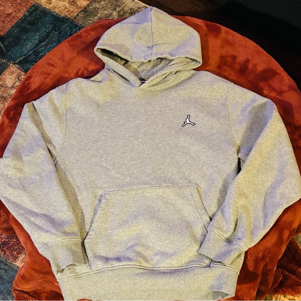 Jordan Logo Gray Men's Hoodie.  Small